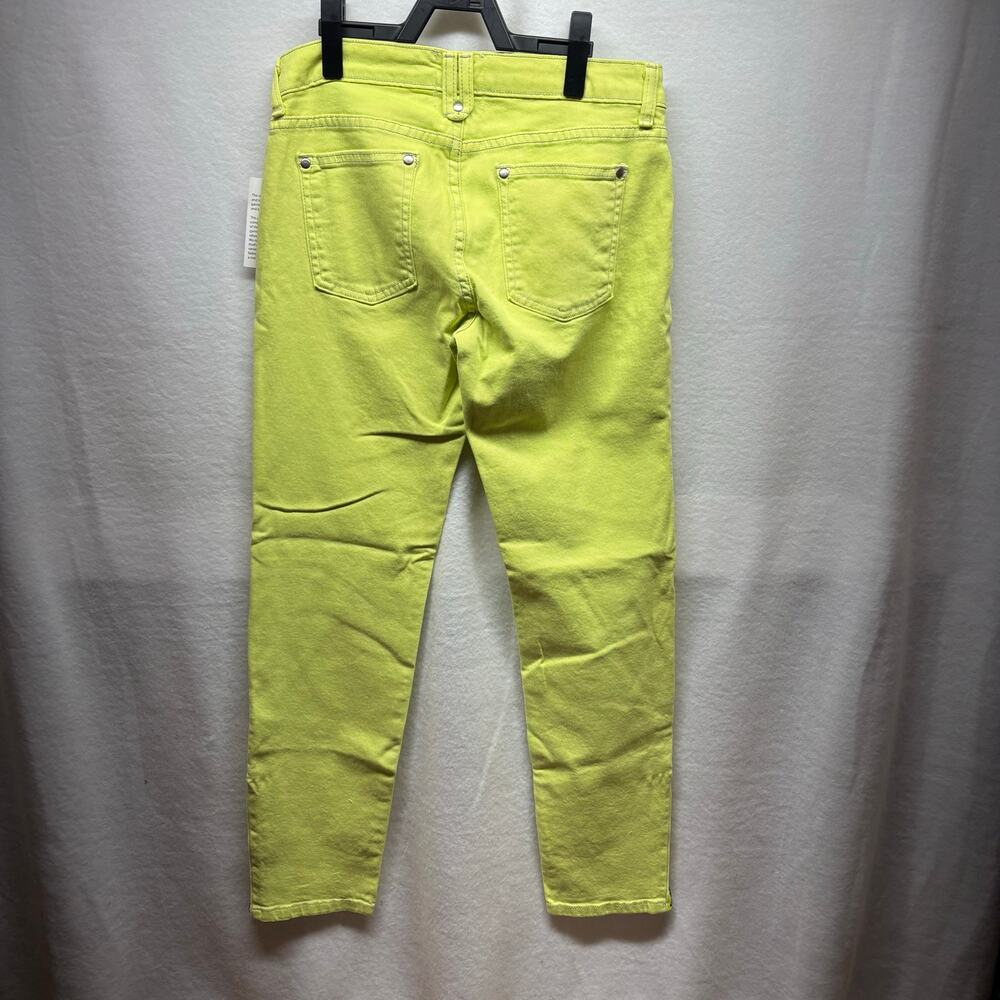 NWT ChaSor Green and Yellow Tapered Ankle Jeans - Sz 26 - Picture 6 of 9